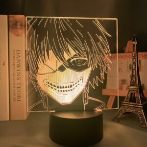 image lampe 3D avec 16 couleurs différentes personnage kaneki ken avec masque manga tokyo ghoul