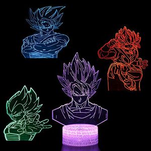 Image Lampe Goku et végéta 4 pieces en 3D Arc majin boo Lampe Dragon Ball