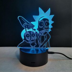 Image Lampe led open your eyes en 3D Lampe Rick et Morty