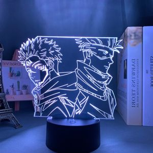 Image Lampe ryomen sukuna et satoru gojo en 3D Lampe Jujutsu Kaisen